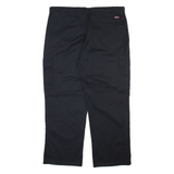 DICKIES Cargo Mens Trousers Black Relaxed Straight W40 L30