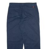 DICKIES Mens Trousers Blue Relaxed Straight W35 L30