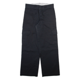 DICKIES Cargo Mens Trousers Black Relaxed Straight W30 L30