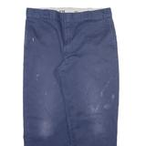DICKIES 874 Workwear Mens Trousers Blue Regular Straight W36 L28