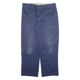 DICKIES 874 Workwear Mens Trousers Blue Regular Straight W36 L28