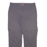 MAIER SPORTS Detachable Legs Womens Trousers Grey Straight Nylon W34 L30