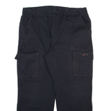 ZARA Cargo Mens Trousers Black Relaxed Straight W35 L27