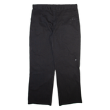 DICKIES Womens Trousers Black Relaxed Straight W38 L31