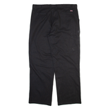 DICKIES Womens Trousers Black Relaxed Straight W38 L31