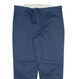 DICKIES 874 Workwear Mens Trousers Blue Regular Tapered W42 L30
