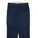 DICKIES Cargo Mens Trousers Blue Regular Straight W36 L31