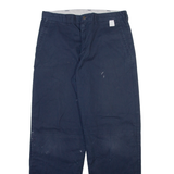 DICKIES Mens Trousers Blue Regular Straight W34 L31