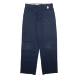 DICKIES Mens Trousers Blue Regular Straight W34 L31