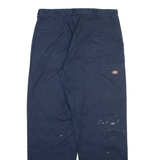 DICKIES Mens Trousers Blue Regular Straight W34 L31