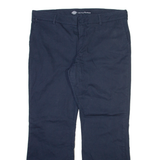 DICKIES Womens Trousers Blue Slim Bootcut W40 L31