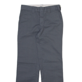 DICKIES Boys Trousers Grey Slim Straight W26 L26