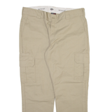 DICKIES Cargo Mens Trousers Beige Slim Straight W38 L30