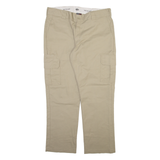 DICKIES Cargo Mens Trousers Beige Slim Straight W38 L30