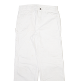 DICKIES Carpenter Mens Trousers White Regular Straight W30 L30