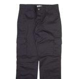 DICKIES Cargo Womens Trousers Black Relaxed Straight W32 L31