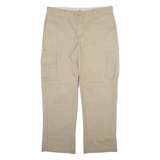 DICKIES Cargo Mens Trousers Beige Regular Straight W36 L30