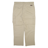 DICKIES Cargo Mens Trousers Beige Regular Straight W36 L30