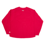 MAJESTIC Mens Fleece Red Tight Knit XL