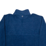 TIMBERLAND Mens Fleece Blue 1/4 Zip Tight Knit 2XL