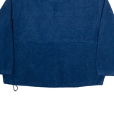 TIMBERLAND Mens Fleece Blue 1/4 Zip Tight Knit 2XL