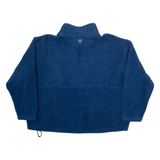 TIMBERLAND Mens Fleece Blue 1/4 Zip Tight Knit 2XL