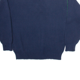 TOMMY HILFIGER Mens Jumper Blue V-Neck Tight Knit L