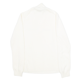 TOMMY HILFIGER Womens Jumper White 1/2 Zip Tight Knit XL