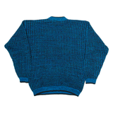 WILLOW BAY Mens Patterned Jumper Blue Check Tight Knit XL