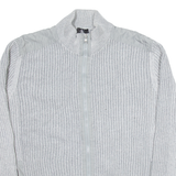 CALVIN KLEIN Mens Jumper Grey Tight Knit L