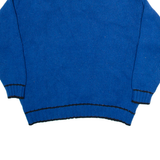 CYNTHIA Womens Patterned Jumper Blue Floral Tight Knit 2XL