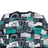 CELEBRITY CLUB Womens Patterned Jumper Grey Geometric Tight Knit L
