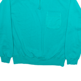 DIVERSITY Womens Jumper Green 1/4 Zip Tight Knit L