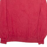 TOMMY HILFIGER Mens Jumper Red V-Neck Tight Knit XL