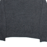 CHAPS Mens Jumper Grey Button Neck Tight Knit 2XL