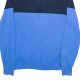 TOMMY HILFIGER Mens Jumper Blue 1/4 Zip Tight Knit M
