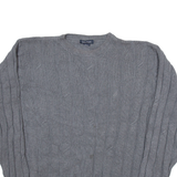 NAUTICA Mens Jumper Grey Tight Knit L