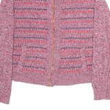TOMMY HILFIGER Womens Cardigan Red Tight Knit M