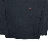 CHAPS Mens Patterned Jumper Black Herringbone Tight Knit L