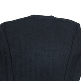 CHAPS Mens Patterned Jumper Black Herringbone Tight Knit L