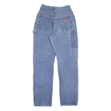 DICKIES Carpenter Workwear Womens Jeans Blue Slim Straight Stone Wash W24 L30