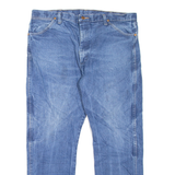 WRANGLER Mens Jeans Blue Regular Straight Stone Wash W40 L30