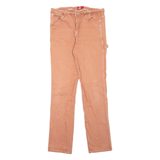 DICKIES Carpenter Workwear Womens Jeans Pink Slim Straight W30 L31