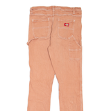 DICKIES Carpenter Workwear Womens Jeans Pink Slim Straight W30 L31