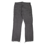 DICKIES Carpenter Workwear Mens Jeans Black Regular Straight W34 L29