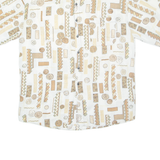 RINGO SPORT Mens Hawaiian Shirt White Crazy Pattern XL