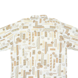 RINGO SPORT Mens Hawaiian Shirt White Crazy Pattern XL