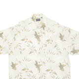 PURITAN Mens Hawaiian Shirt Cream Crazy Pattern XL