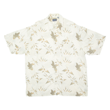 PURITAN Mens Hawaiian Shirt Cream Crazy Pattern XL