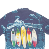 PARADISE FOUND Mens Hawaiian Shirt Blue Crazy Pattern L